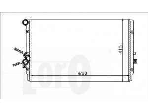 LORO 053-017-0011 radiatorius, variklio aušinimas 
 Aušinimo sistema -> Radiatorius/alyvos aušintuvas -> Radiatorius/dalys
1J0121253AC, 1J0121253AC