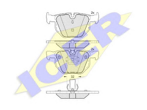 ICER 181685-202 stabdžių trinkelių rinkinys, diskinis stabdys 
 Techninės priežiūros dalys -> Papildomas remontas
34 21 6 776 937