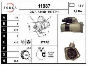 EAI 11987 starteris 
 Elektros įranga -> Starterio sistema -> Starteris