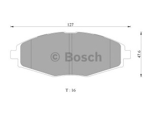 BOSCH 0 986 AB3 060 stabdžių trinkelių rinkinys, diskinis stabdys 
 Techninės priežiūros dalys -> Papildomas remontas
96 273 708, 96 288 629, 96 446 176