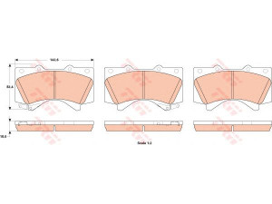 TRW GDB3524 stabdžių trinkelių rinkinys, diskinis stabdys 
 Techninės priežiūros dalys -> Papildomas remontas
044650C020, 0446560280, 0446560300