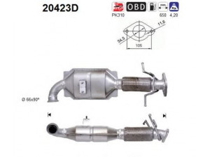 AS 20423D katalizatoriaus keitiklis 
 Išmetimo sistema -> Katalizatoriaus keitiklis
1310104, 1357368, 1379464, 1487175