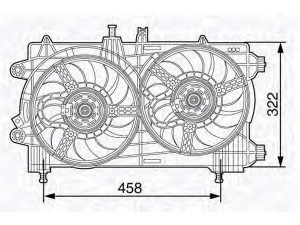 MAGNETI MARELLI 069422481010 ventiliatorius, radiatoriaus 
 Aušinimo sistema -> Oro aušinimas
46799410