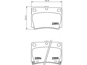 HELLA 8DB 355 009-501 stabdžių trinkelių rinkinys, diskinis stabdys 
 Techninės priežiūros dalys -> Papildomas remontas
4605A783, MN102626, MR389575, MZ690027