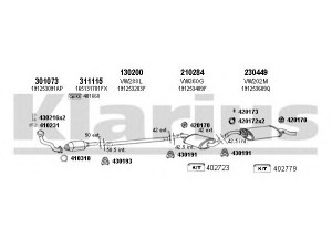 KLARIUS 930526E išmetimo sistema 
 Išmetimo sistema -> Išmetimo sistema, visa