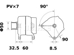 MAHLE ORIGINAL MG 65 kintamosios srovės generatorius 
 Elektros įranga -> Kint. sr. generatorius/dalys -> Kintamosios srovės generatorius
23100-00QAN, 44 05 286, 91 21 119