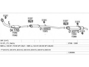 MTS C260069005946 išmetimo sistema 
 Išmetimo sistema -> Išmetimo sistema, visa