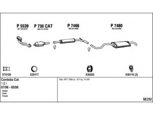 FENNO SE252 išmetimo sistema 
 Išmetimo sistema -> Išmetimo sistema, visa