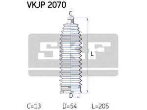 SKF VKJP 2070 gofruotoji membrana, vairavimas 
 Vairavimas -> Gofruotoji membrana/sandarinimai
77 01 473 334