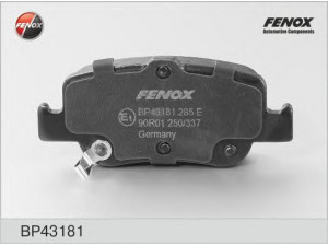 FENOX BP43181 stabdžių trinkelių rinkinys, diskinis stabdys 
 Techninės priežiūros dalys -> Papildomas remontas
0446602170, 0446602180, 0446602181