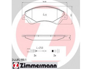 ZIMMERMANN 24485.190.1 stabdžių trinkelių rinkinys, diskinis stabdys 
 Techninės priežiūros dalys -> Papildomas remontas
1 371 403, 1 433 954