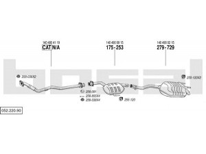 BOSAL 052.220.90 išmetimo sistema 
 Išmetimo sistema -> Išmetimo sistema, visa