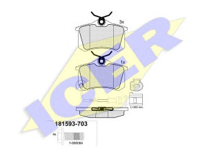 ICER 181593 stabdžių trinkelių rinkinys, diskinis stabdys 
 Techninės priežiūros dalys -> Papildomas remontas
6Q0 698 451, 6Q0 698 451 B, 6Q0 698 451