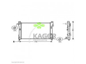 KAGER 31-1840 radiatorius, variklio aušinimas 
 Aušinimo sistema -> Radiatorius/alyvos aušintuvas -> Radiatorius/dalys
2035000303, 2035000403