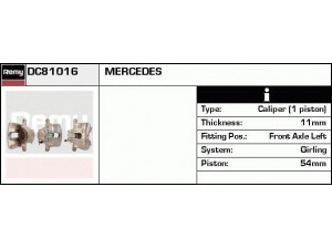DELCO REMY DC81016 stabdžių apkaba 
 Dviratė transporto priemonės -> Stabdžių sistema -> Stabdžių apkaba / priedai
