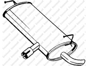 BOSAL 145-203 galinis duslintuvas 
 Išmetimo sistema -> Duslintuvas
20100-BR20A, 20100-JD200, 20100-JD21A