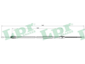 LPR C0752B trosas, stovėjimo stabdys 
 Stabdžių sistema -> Valdymo svirtys/trosai
7700307721, 7700307721