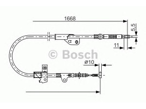 BOSCH 1 987 477 755 trosas, stovėjimo stabdys 
 Stabdžių sistema -> Valdymo svirtys/trosai
36530 9F000, 36530 9F510