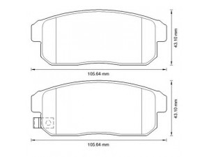 BENDIX 572592B stabdžių trinkelių rinkinys, diskinis stabdys 
 Techninės priežiūros dalys -> Papildomas remontas
F1YA2643Z, F1YA2648Z, 5580060J00