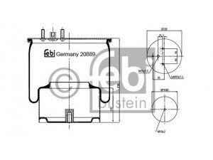 FEBI BILSTEIN 20889 dėklas, pneumatinė pakaba 
 Pakaba -> Pneumatinė pakaba
1279 141, 1698 434