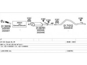 MTS C380763009471 išmetimo sistema 
 Išmetimo sistema -> Išmetimo sistema, visa