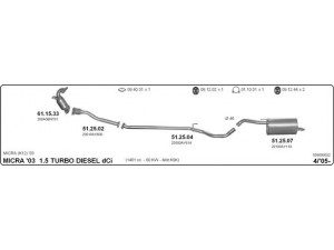 IMASAF 558000022 išmetimo sistema 
 Išmetimo sistema -> Išmetimo sistema, visa
