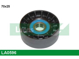 LUCAS ENGINE DRIVE LA0596 kreipiantysis skriemulys, V formos rumbuotas diržas 
 Diržinė pavara -> V formos rumbuotas diržas/komplektas -> Laisvasis/kreipiamasis skriemulys