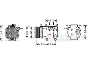VAN WEZEL 1800K419 kompresorius, oro kondicionierius 
 Oro kondicionavimas -> Kompresorius/dalys
1481792, 657119D629CA, 6S7119D629CA