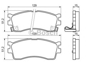 BOSCH 0 986 494 144 stabdžių trinkelių rinkinys, diskinis stabdys 
 Techninės priežiūros dalys -> Papildomas remontas
58115FDB00, K9B33328Z, K9B63328Z