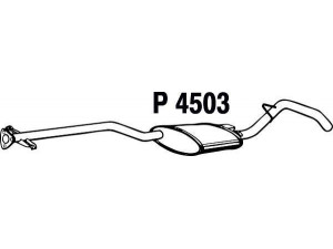 FENNO P4503 vidurinis duslintuvas 
 Išmetimo sistema -> Duslintuvas
852315, 852337, 852360