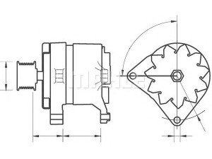 MAHLE ORIGINAL MG 621 kintamosios srovės generatorius