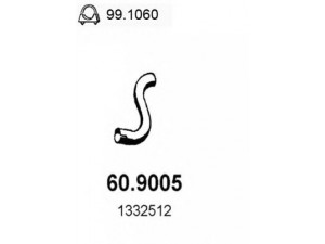 ASSO 60.9005 išleidimo kolektorius 
 Išmetimo sistema -> Išmetimo vamzdžiai
1332512