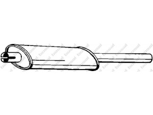 BOSAL 135-591 priekinis duslintuvas 
 Išmetimo sistema -> Duslintuvas
9559.3036, 9560.0364