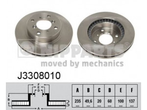 NIPPARTS J3308010 stabdžių diskas 
 Stabdžių sistema -> Diskinis stabdys -> Stabdžių diskas
55311-60G00, 55311-60G01, 55311-61G00