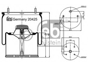 FEBI BILSTEIN 20425 dėklas, pneumatinė pakaba
0166-252