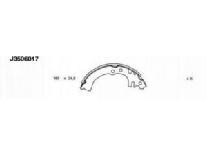 NIPPARTS J3506017 stabdžių trinkelių komplektas 
 Techninės priežiūros dalys -> Papildomas remontas
04495-87204, 04495-87210, 04495-87215