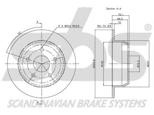 sbs 1815319304 stabdžių diskas 
 Dviratė transporto priemonės -> Stabdžių sistema -> Stabdžių diskai / priedai
52098666