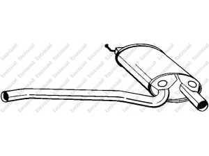 BOSAL 105-167 vidurinis duslintuvas 
 Išmetimo sistema -> Duslintuvas
8D0 253 409 T