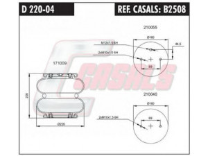 CASALS B2508 dėklas, pneumatinė pakaba
45980054192