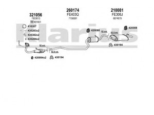 KLARIUS 360866E išmetimo sistema 
 Išmetimo sistema -> Išmetimo sistema, visa