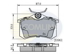 COMLINE CBP01716 stabdžių trinkelių rinkinys, diskinis stabdys