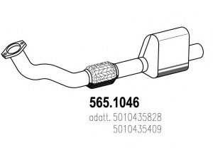 ASSO 565.1046 išleidimo kolektorius 
 Išmetimo sistema -> Išmetimo vamzdžiai
5010435409, 5010435828