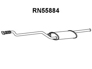 VENEPORTE RN55884 priekinis duslintuvas 
 Išmetimo sistema -> Duslintuvas
8200008933, 8200297287, 8200520407