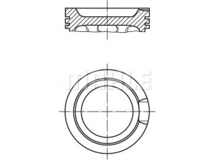 MAHLE ORIGINAL 033 14 00 stūmoklis 
 Variklis -> Cilindrai/stūmokliai
06A 107 065 A B