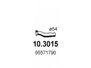ASSO 10.3015 išleidimo kolektorius 
 Išmetimo sistema -> Išmetimo vamzdžiai
92571790, 95571790