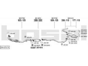 BOSAL 054.075.75 išmetimo sistema 
 Išmetimo sistema -> Išmetimo sistema, visa
