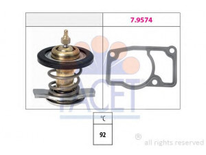 FACET 7.8607 termostatas, aušinimo skystis 
 Aušinimo sistema -> Termostatas/tarpiklis -> Thermostat
13 38 015, 24 420 728, 53 42 258