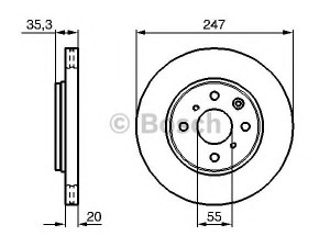 BOSCH 0 986 479 B91 stabdžių diskas 
 Dviratė transporto priemonės -> Stabdžių sistema -> Stabdžių diskai / priedai
4246 F0, 4246 J0, 4249 54, 4249 55