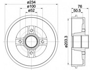 HELLA 8DT 355 301-401 stabdžių būgnas 
 Stabdžių sistema -> Būgninis stabdys -> Stabdžių būgnas
432022546R, 7700818346, 7700827866