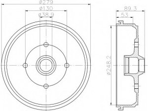 HELLA 8DT 355 302-211 stabdžių būgnas 
 Stabdžių sistema -> Būgninis stabdys -> Stabdžių būgnas
113405615D, 113405615D, 113405615D